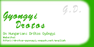 gyongyi drotos business card