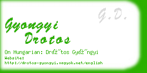 gyongyi drotos business card